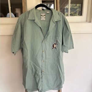 Men's Looney Tunes Linen Button Up Shirt